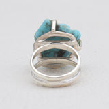 Arizona Turquoise Prong Set Silver Rings