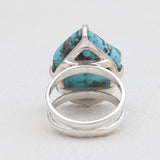 Arizona Turquoise Prong Set Silver Rings