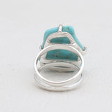 Arizona Turquoise Prong Set Silver Rings