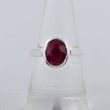 Natural Ruby Silver Rings