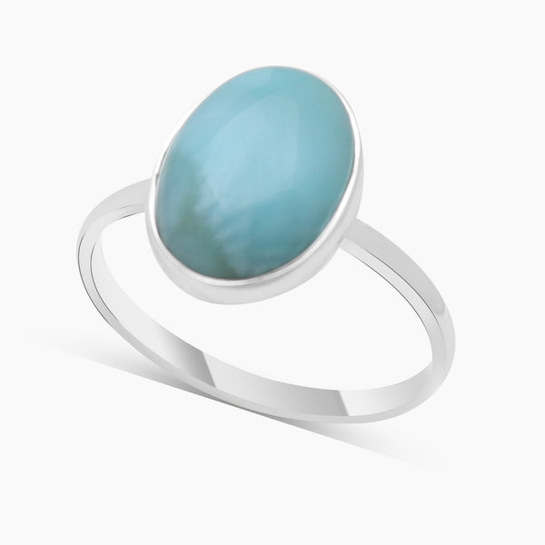 925 Sterling Silver Larimar Rings