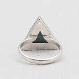 Blue Copper Turquoise Silver Rings