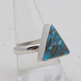 Blue Copper Turquoise Silver Rings
