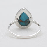 925 Silver Blue Copper Turquoise Rings