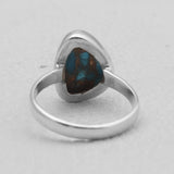 Blue Copper Turquoise Silver Rings