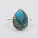 925 Silver Blue Copper Turquoise Rings