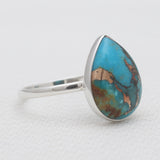 925 Silver Blue Copper Turquoise Rings