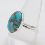 925 Silver Blue Copper Turquoise Rings
