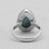 Blue Copper Turquoise Silver Rings