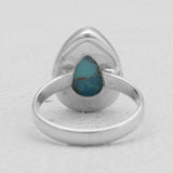 Blue Copper Turquoise Silver Rings