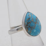 Blue Copper Turquoise Silver Rings