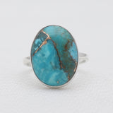 925 Silver Blue Copper Turquoise Rings