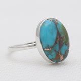 925 Silver Blue Copper Turquoise Rings