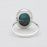 925 Silver Blue Copper Turquoise Rings