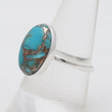 925 Silver Blue Copper Turquoise Rings