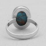 Blue Copper Turquoise Silver Rings