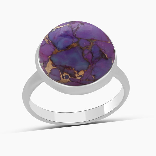 925 Sterling Silver Purple Turquoise Rings