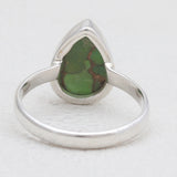 Green Copper Turquoise Silver Rings