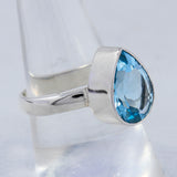 925 Sterling Silver Blue Topaz Rings