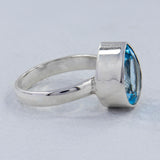 925 Sterling Silver Blue Topaz Rings