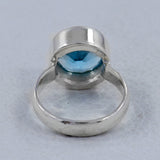925 Sterling Silver Blue Topaz Rings