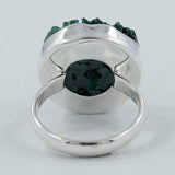 925 Sterling Silver Fiber Malachite Ring
