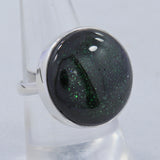 Green Sun Sitara Silver Ring