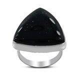Green Sun Sitara Silver Ring