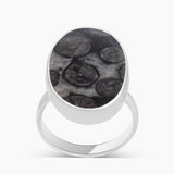 925 Sterling Silver Black Coral Rings