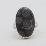 925 Sterling Silver Black Coral Rings