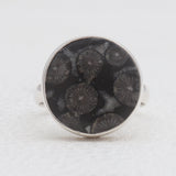925 Sterling Silver Black Coral Rings