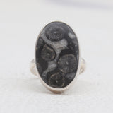 925 Sterling Silver Black Coral Rings