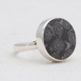 925 Sterling Silver Black Coral Rings