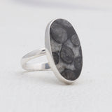 925 Sterling Silver Black Coral Rings