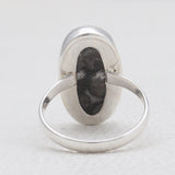 925 Sterling Silver Black Coral Rings