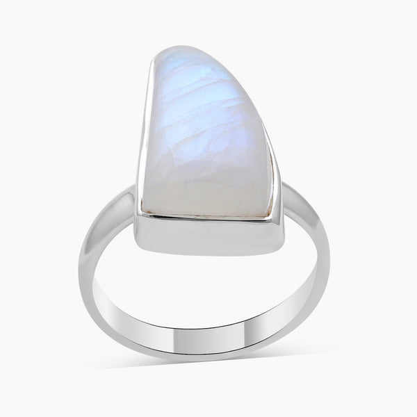 925 Sterling Silver Rainbow Moonstone Rings