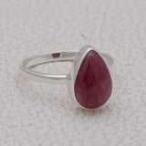 925 Sterling Silver Ruby Ring