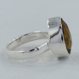 925 Sterling Silver Bear Quartz Ring