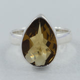925 Sterling Silver Bear Quartz Ring