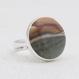 Polychrome Jasper Silver Rings