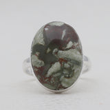 Rainforest Jasper Silver Rings