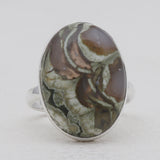 Rainforest Jasper Silver Rings
