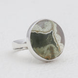 Natural Rainforest Jasper Silver Rings