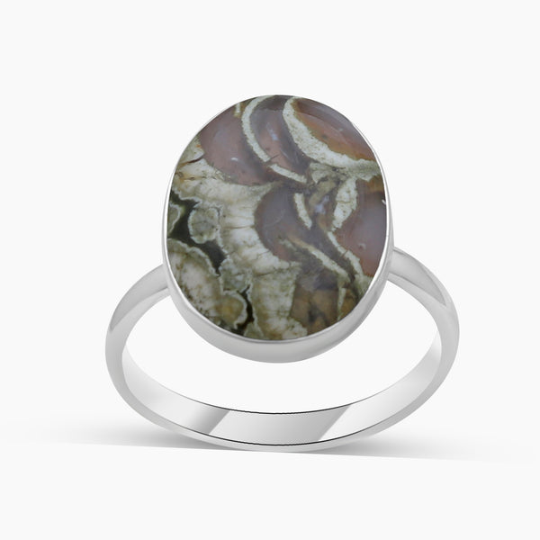 Rainforest Jasper Silver Rings