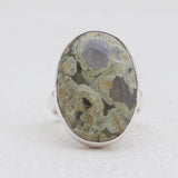 Natural Rainforest Jasper Silver Rings