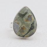 Natural Rainforest Jasper Silver Rings