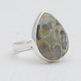 Natural Rainforest Jasper Silver Rings