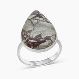 Rainforest Jasper Silver Rings