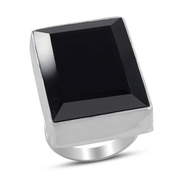 925 Sterling Silver Black Onyx Ring