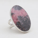 925 Sterling Silver Rhodonite Rings